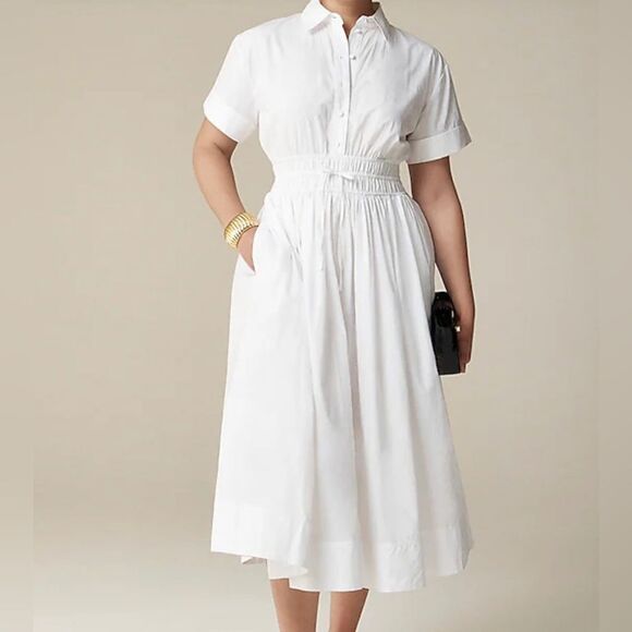 J.Crew Elena shirtdress in cotton poplin NWT Size 4 - Picture 1 of 13
